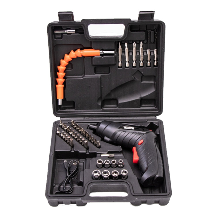 HILDA 47pcs /Set Multi-Function Li-Ion Screwdriver Mini Screwdriver(Black) - Screws by HILDA | Online Shopping South Africa | PMc TechLife | Buy Now Pay Later Mobicred