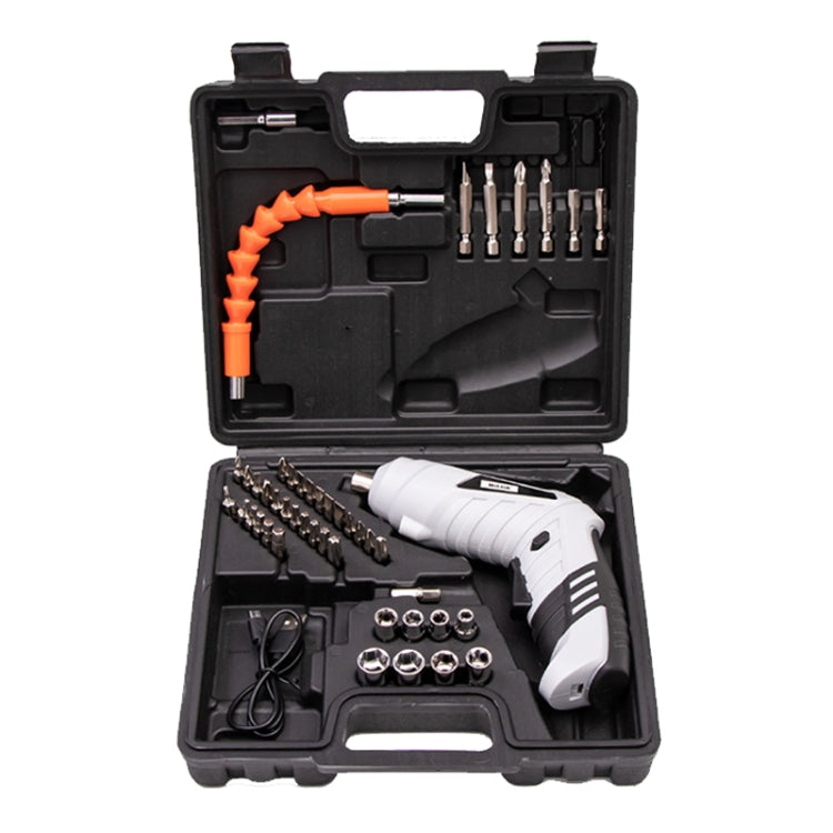 HILDA 47pcs /Set Multi-Function Li-Ion Screwdriver Mini Screwdriver(White) - Screws by HILDA | Online Shopping South Africa | PMc TechLife | Buy Now Pay Later Mobicred