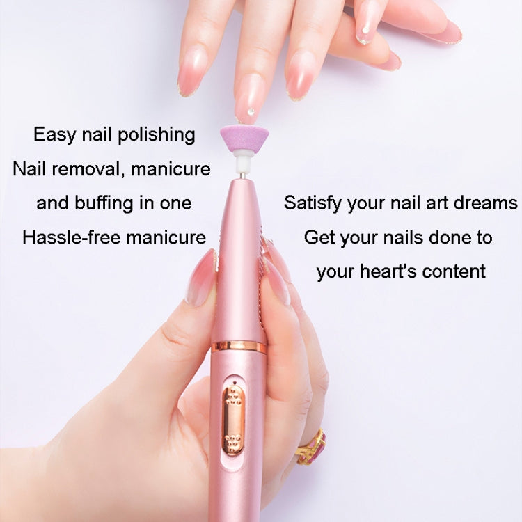 Electrical Nail Polisher Multifunctional Nail Polish Remover Pen Nail Sharpener(Rose Gold) - Grinding Tools & Accessories by PMC TechLife | Online Shopping South Africa | PMC TechLife | Buy Now Pay Later Mobicred