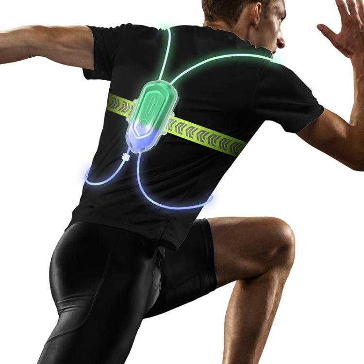 LED Running Lights Outdoor Sports Walking Riding Warning Lighting Vest Night Running Night Fishing Lights(White) - Camping Lighting by PMc TechLife | Online Shopping South Africa | PMc TechLife | Buy Now Pay Later Mobicred