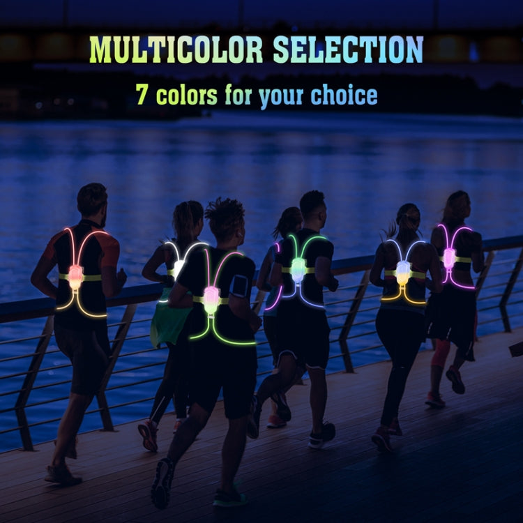 LED Running Lights Outdoor Sports Walking Riding Warning Lighting Vest Night Running Night Fishing Lights(White) - Camping Lighting by PMc TechLife | Online Shopping South Africa | PMc TechLife | Buy Now Pay Later Mobicred