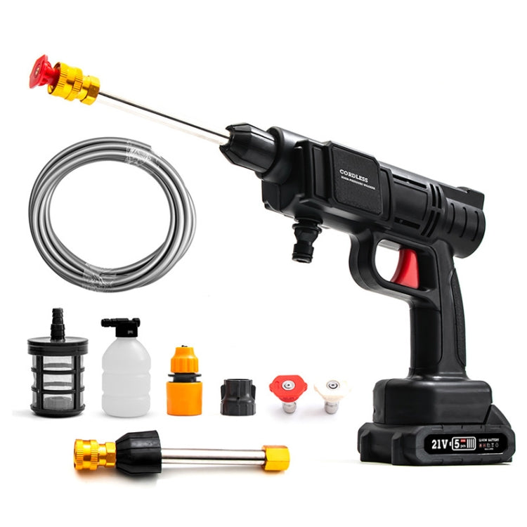 HILDA 21V High Pressure Water Torch Lithium Car Washer Plastic Package, Model: UK Plug + 1 Battery - Car Washer & Accessories by HILDA | Online Shopping South Africa | PMC TechLife | Buy Now Pay Later Mobicred