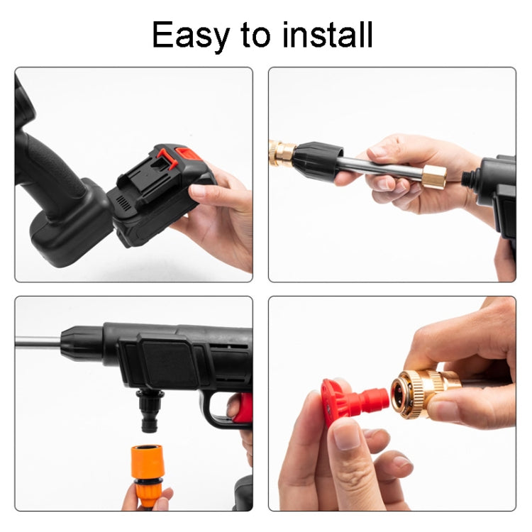 HILDA 21V High Pressure Water Torch Lithium Car Washer Plastic Package, Model: EU Plug + 1 Battery - free shipping - PMC TechLife - Order now!