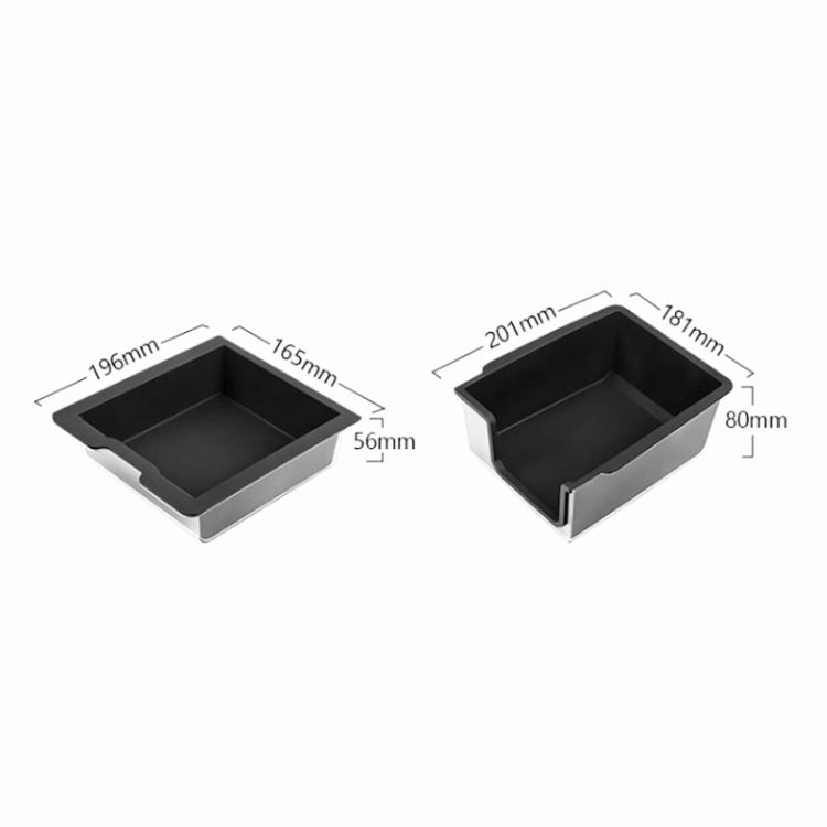 For Tesla Model 3 / Y Silicone Double Layer Storage Small Ice Box, Style: Rear Center No Separation (Black) - Stowing Tidying by PMC TechLife | Online Shopping South Africa | PMC TechLife | Buy Now Pay Later Mobicred