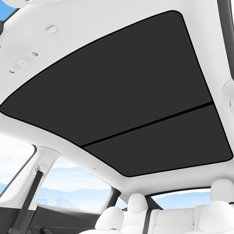 2pcs /Set For Tesla Model Y Ice Crystal Sunshade Car Roof Front And Rear Sunroof Shade(Beige) - Window Foils & Solar Protection by PMC TechLife | Online Shopping South Africa | PMC TechLife | Buy Now Pay Later Mobicred