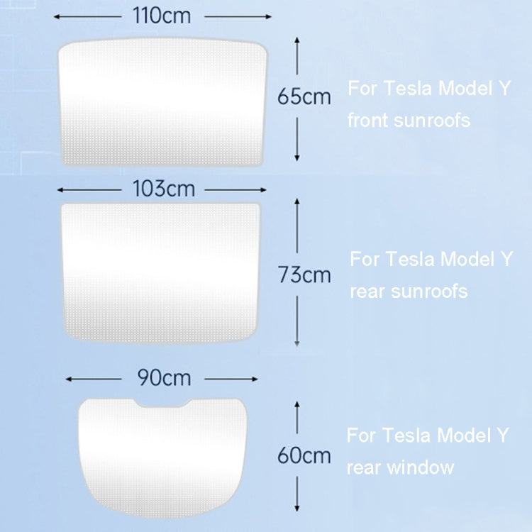 2pcs /Set For Tesla Model Y Ice Crystal Sunshade Car Roof Front And Rear Sunroof Shade(Beige) - Window Foils & Solar Protection by PMC TechLife | Online Shopping South Africa | PMC TechLife | Buy Now Pay Later Mobicred