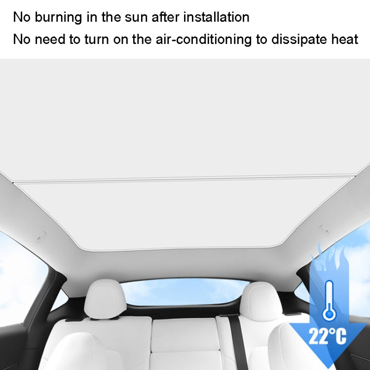 3pcs /Set For Tesla Model Y Ice Crystal Sunshade Car Roof Front And Rear Sunroof Shade(Beige) - Window Foils & Solar Protection by PMC TechLife | Online Shopping South Africa | PMC TechLife | Buy Now Pay Later Mobicred