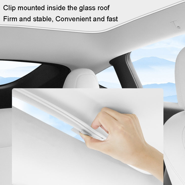 3pcs /Set For Tesla Model Y Ice Crystal Sunshade Car Roof Front And Rear Sunroof Shade(Black) - Window Foils & Solar Protection by PMC TechLife | Online Shopping South Africa | PMC TechLife | Buy Now Pay Later Mobicred