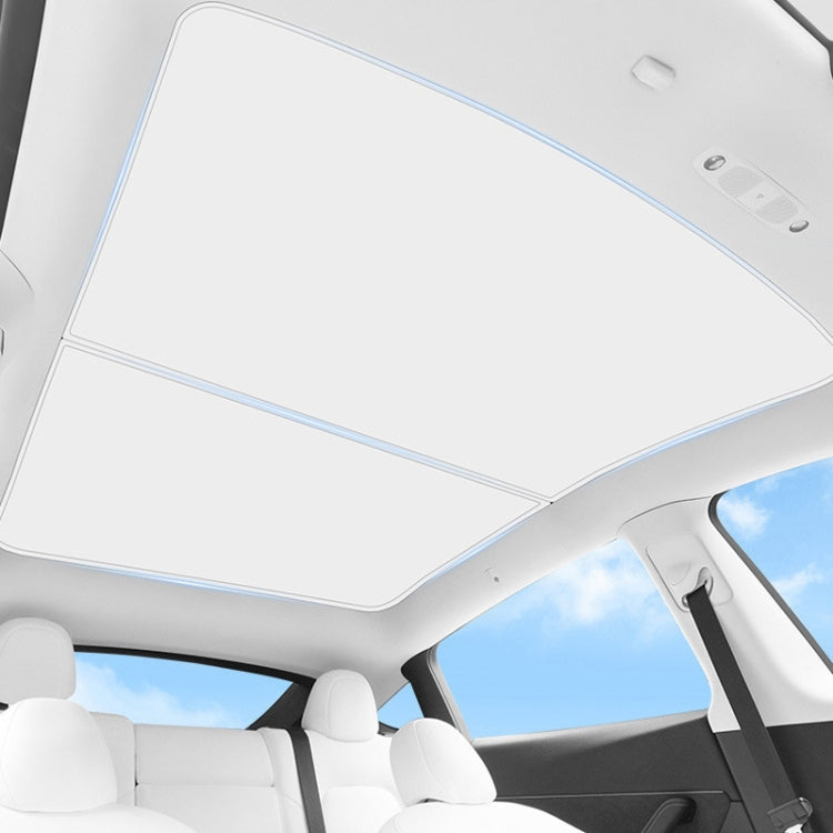 2pcs /Set For Tesla Model Y Ice Crystal Sunshade Car Roof Front And Rear Sunroof Shade(Beige) - Window Foils & Solar Protection by PMC TechLife | Online Shopping South Africa | PMC TechLife | Buy Now Pay Later Mobicred