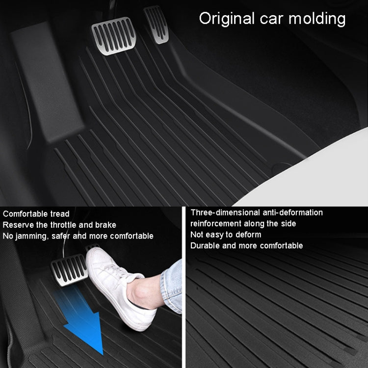 3pcs /Set For Tesla Model Y TPE Injection Car Foot Mats Interior Accessories - Seat Accessories by PMC TechLife | Online Shopping South Africa | PMC TechLife | Buy Now Pay Later Mobicred