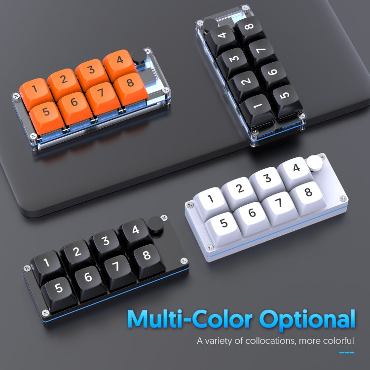 MKESPN Shortcut Macro Defined Wired Samll Keypad Single Handed Gaming Keyboard(Transparent) - Mini Keyboard by MKESPN | Online Shopping South Africa | PMC TechLife | Buy Now Pay Later Mobicred