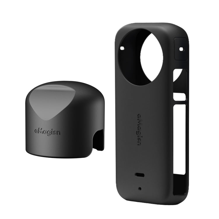 For Insta360 X3 AMagisn Body Silicone Protective Cover, Style: Body+Lens Case (Black) - free shipping - PMC TechLife - Order now!