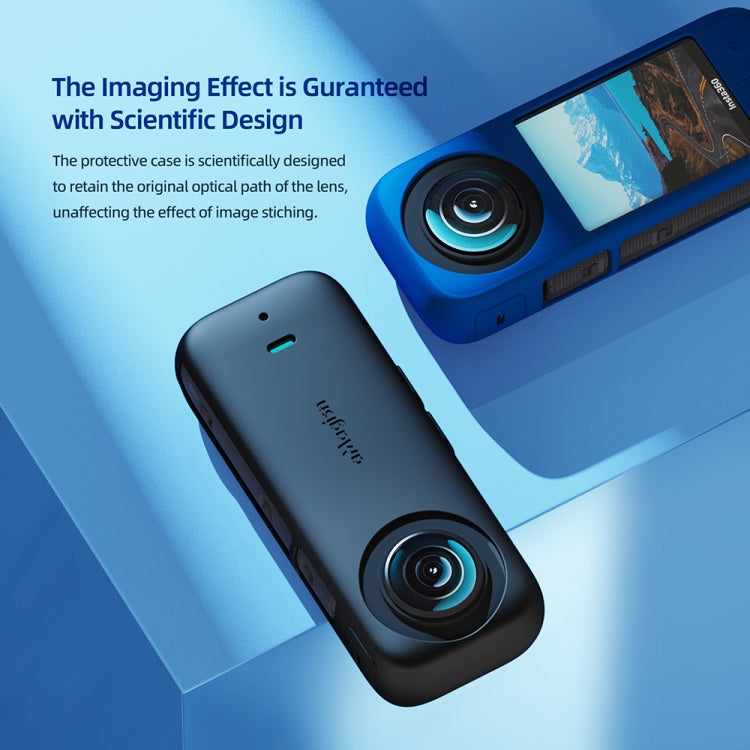 For Insta360 X3 AMagisn Body Silicone Protective Cover, Style: Body+Lens Case (Black) - free shipping - PMC TechLife - Order now!