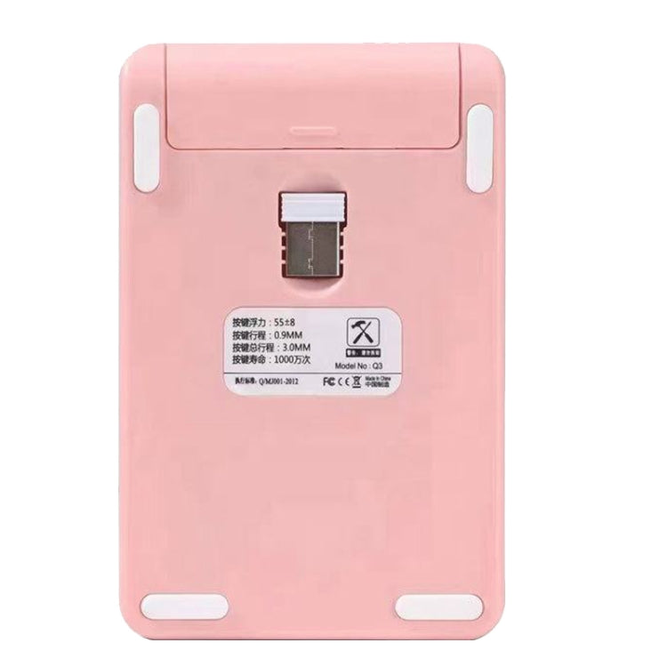 Q3 2.4G Mini Wireless Office Digital Keyboard Cash Register Financial Accounting Password Keypad(Pink) - Mini Keyboard by PMC Jewellery | Online Shopping South Africa | PMC Jewellery | Buy Now Pay Later Mobicred