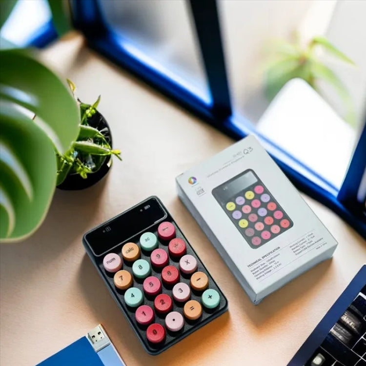 Q3 2.4G Mini Wireless Office Digital Keyboard Cash Register Financial Accounting Password Keypad(Pink) - Mini Keyboard by PMC Jewellery | Online Shopping South Africa | PMC Jewellery | Buy Now Pay Later Mobicred