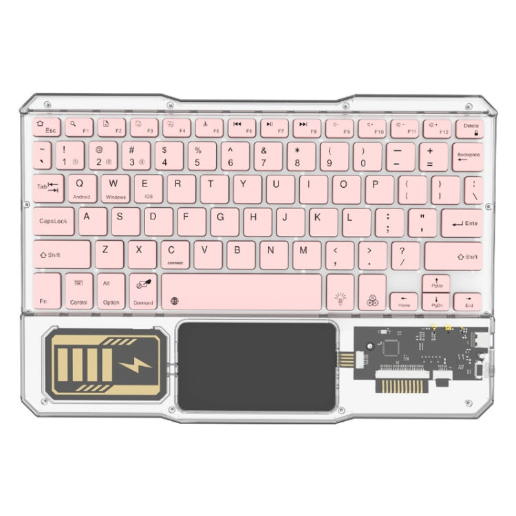 KB-333 RGB Backlit Wireless Bluetooth Keyboard Cell Phone Tablet Laptop Compatible Keypad(Pink) - Universal Keyboard by PMC TechLife | Online Shopping South Africa | PMC TechLife