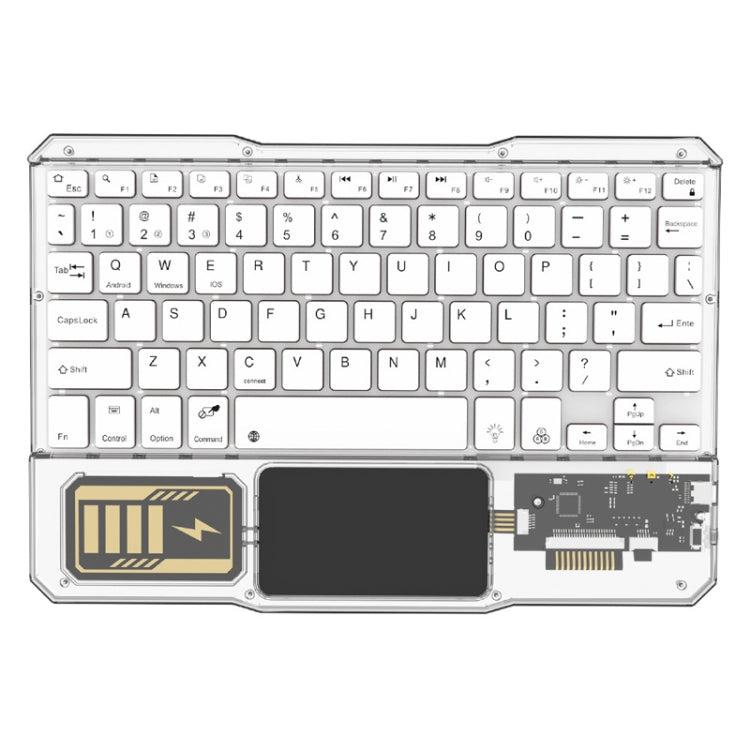 KB-333 RGB Backlit Wireless Bluetooth Keyboard Cell Phone Tablet Laptop Compatible Keypad(White) - Universal Keyboard by PMC TechLife | Online Shopping South Africa | PMC TechLife