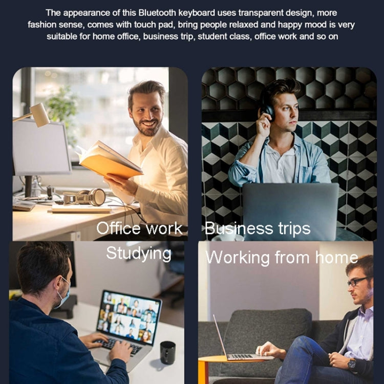 KB-333 RGB Backlit Wireless Bluetooth Keyboard Cell Phone Tablet Laptop Compatible Keypad(White) - Universal Keyboard by PMC TechLife | Online Shopping South Africa | PMC TechLife