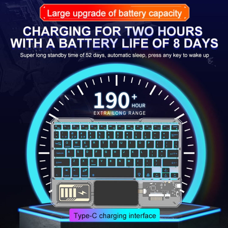 KB-333 RGB Backlit Wireless Bluetooth Keyboard Cell Phone Tablet Laptop Compatible Keypad(Pink) - Universal Keyboard by PMC TechLife | Online Shopping South Africa | PMC TechLife