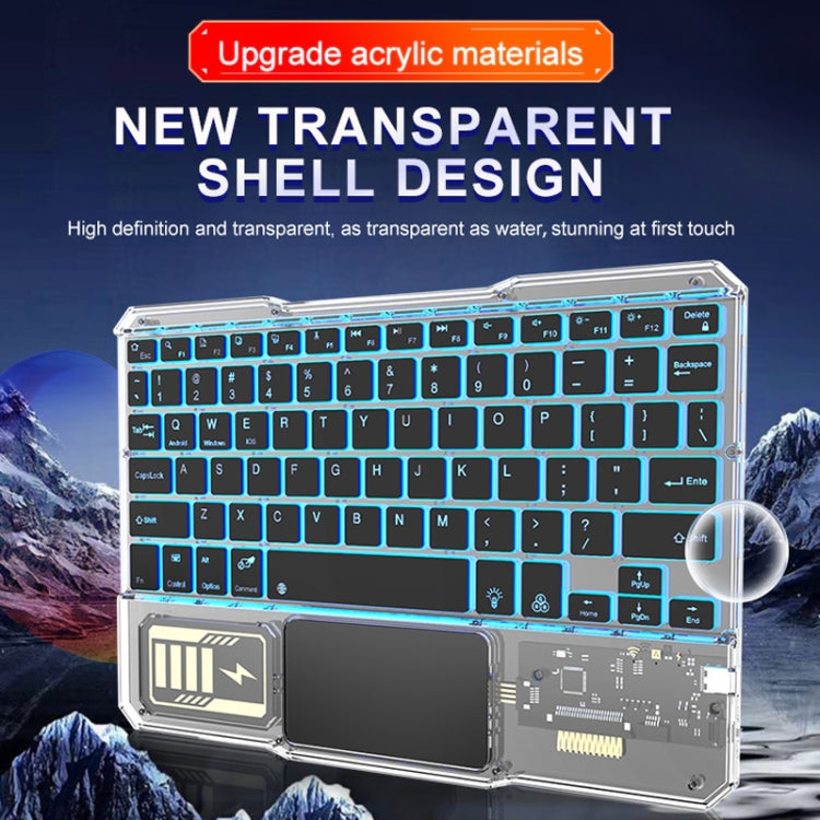 KB-333 RGB Backlit Wireless Bluetooth Keyboard Cell Phone Tablet Laptop Compatible Keypad(Black) - free shipping - PMC TechLife - Order now!