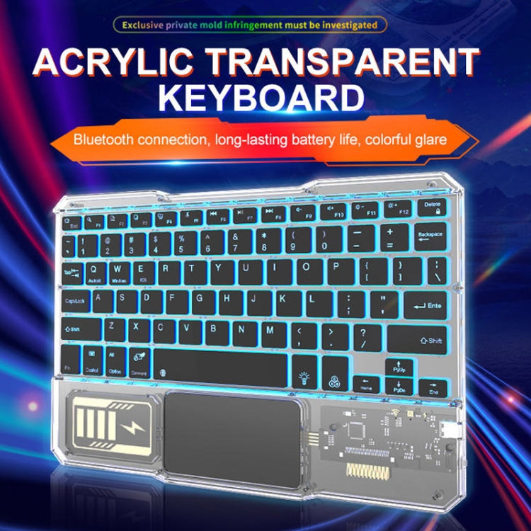 KB-333 RGB Backlit Wireless Bluetooth Keyboard Cell Phone Tablet Laptop Compatible Keypad(Pink) - Universal Keyboard by PMC TechLife | Online Shopping South Africa | PMC TechLife