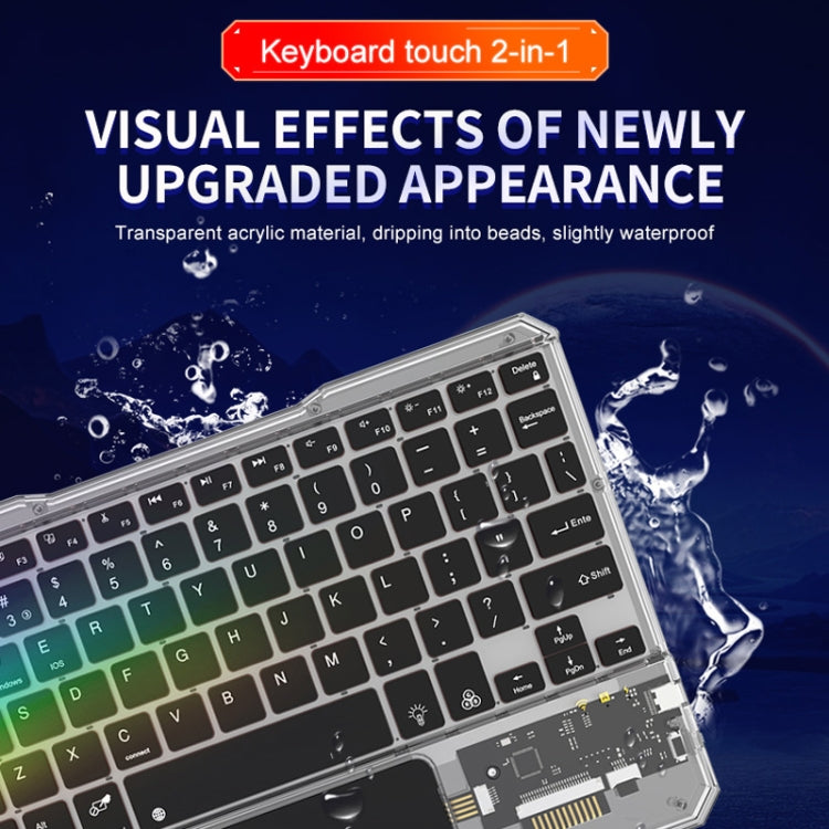 KB-333 RGB Backlit Wireless Bluetooth Keyboard Cell Phone Tablet Laptop Compatible Keypad(White) - Universal Keyboard by PMC TechLife | Online Shopping South Africa | PMC TechLife