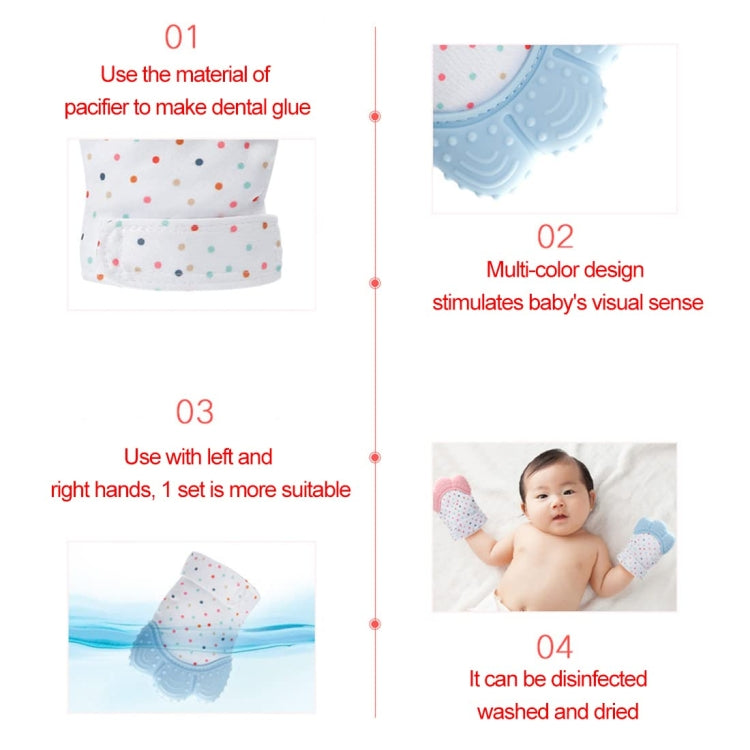 Baby Teething Gloves Anti-bite Silicone Teething Ring Toys(Green) - Baby Toys by PMC TechLife | Online Shopping South Africa | PMC TechLife