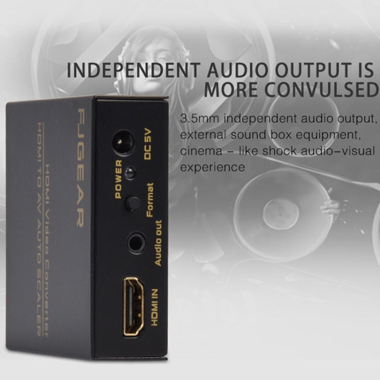 FJGEAR FJ-HA1308 HDMI To AV Converter Support NTSC PAL With Auto Screen Scaling - free shipping - PMC Jewellery - Order now!