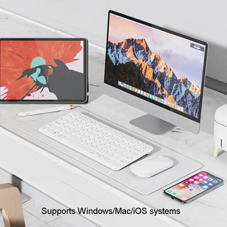 B087 2.4G Portable 78 Keys Dual Mode Wireless Bluetooth Keyboard And Mouse, Style: Keyboard Mouse Set Pink - free shipping - PMC Jewellery - Order now!