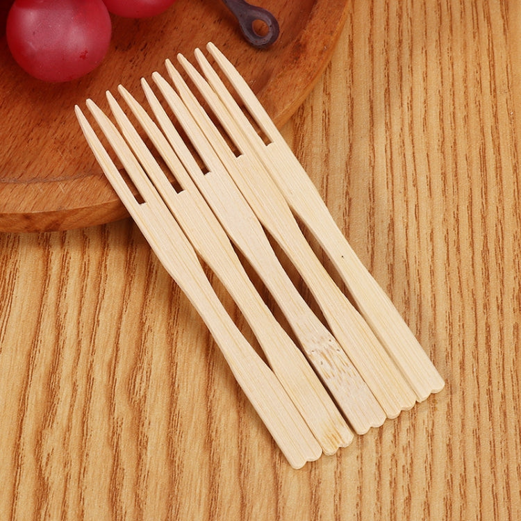 200pcs /Can Bamboo Fruit Stick Disposable Two Tines Dessert Fork For Home Use - Gadgets by PMC TechLife | Online Shopping South Africa | PMC TechLife