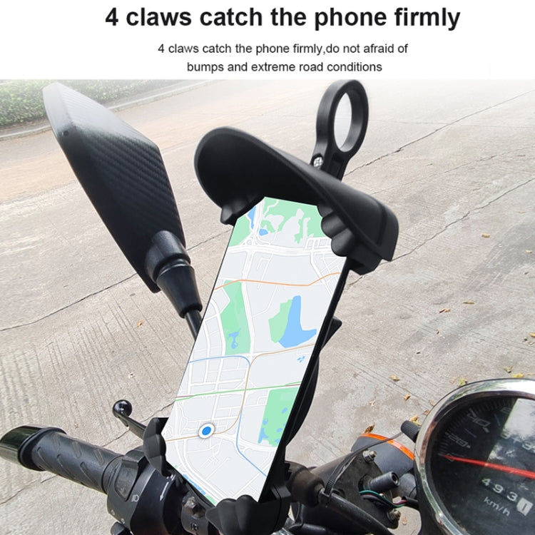 Motorcycle Sunshade Rainproof Mobile Phone Holder, Shape: Charging Mirror Holder 18W (QC3.0) - Holder by PMC TechLife | Online Shopping South Africa | PMC TechLife | Buy Now Pay Later Mobicred