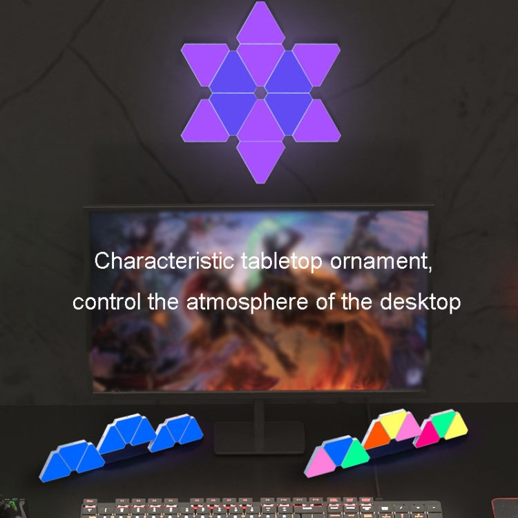 3pcs /Set Triangle Splicing Intelligent Sound Control Quantum Light Atmosphere Lighting With Remote Control, US Plug(Bluetooth Model) - free shipping - PMC TechLife - Order now!