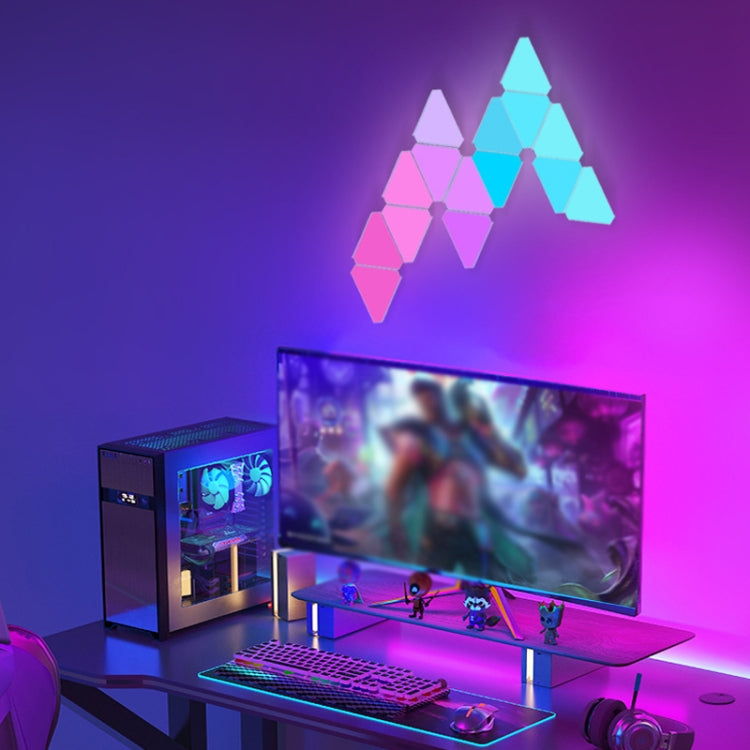 3pcs /Set Triangle Splicing Intelligent Sound Control Quantum Light Atmosphere Lighting With Remote Control, US Plug(WiFi Model) - Novelty Lighting by PMC TechLife | Online Shopping South Africa | PMC TechLife | Buy Now Pay Later Mobicred