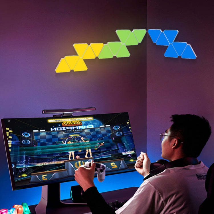 6pcs /Set Triangle Splicing Intelligent Sound Control Quantum Light Atmosphere Lighting With Remote Control, US Plug(WiFi Model) - Novelty Lighting by PMC TechLife | Online Shopping South Africa | PMC TechLife | Buy Now Pay Later Mobicred