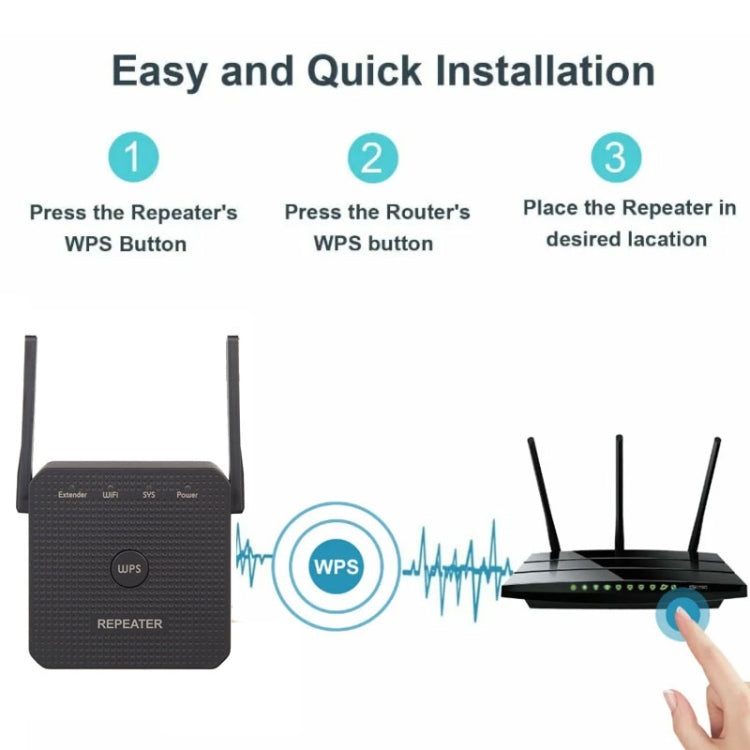 2.4G 300M Wifi Repeater Wifi Extender Wifi Amplifier With 1 LAN Port US Plug - Broadband Amplifiers by PMC Jewellery | Online Shopping South Africa | PMC Jewellery | Buy Now Pay Later Mobicred