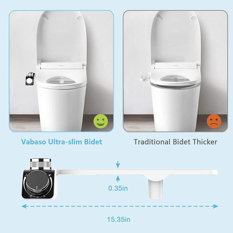Bidet Toilet Seat Attachment With Hot & Cold Double Nozzle Personal Hygiene 3/8 For Europe - Toilet Accessories by PMC TechLife | Online Shopping South Africa | PMC TechLife