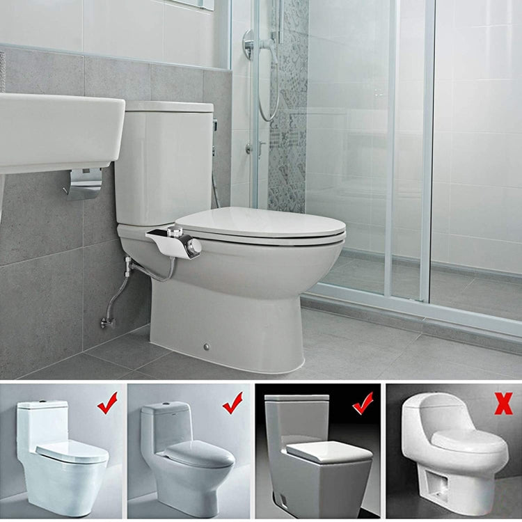 Bidet Toilet Seat Attachment With Hot & Cold Double Nozzle Personal Hygiene 3/8 For Europe - Toilet Accessories by PMC TechLife | Online Shopping South Africa | PMC TechLife