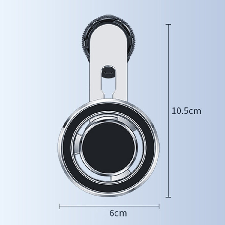 720 Degree Rotating Air Outlet Car Phone Holder Universal Magnetic Navigation Bracket(Silver) - Car Holders by PMC TechLife | Online Shopping South Africa | PMC TechLife | Buy Now Pay Later Mobicred