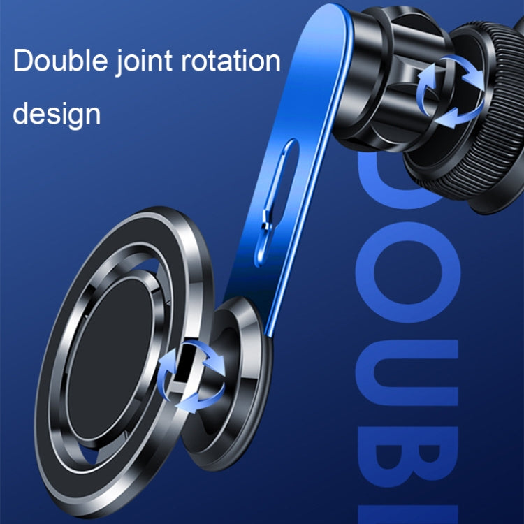 720 Degree Rotating Air Outlet Car Phone Holder Universal Magnetic Navigation Bracket(Silver) - Car Holders by PMC TechLife | Online Shopping South Africa | PMC TechLife | Buy Now Pay Later Mobicred