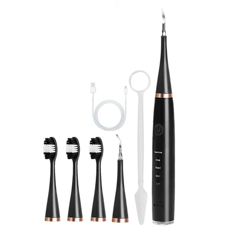 6 In 1 Electric Dental Scaler Calculus Removal Teeth Cleaning Set, Color: Black Exclusive - Oral Irrigators by PMC TechLife | Online Shopping South Africa | PMC TechLife | Buy Now Pay Later Mobicred