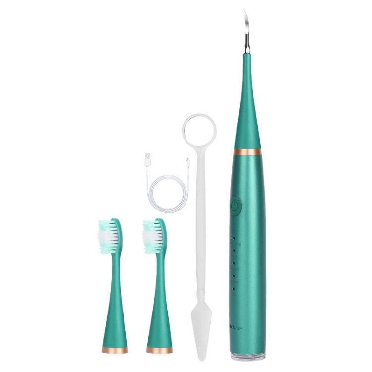 6 In 1 Electric Dental Scaler Calculus Removal Teeth Cleaning Set, Color: Green Basic - Oral Irrigators by PMC TechLife | Online Shopping South Africa | PMC TechLife | Buy Now Pay Later Mobicred