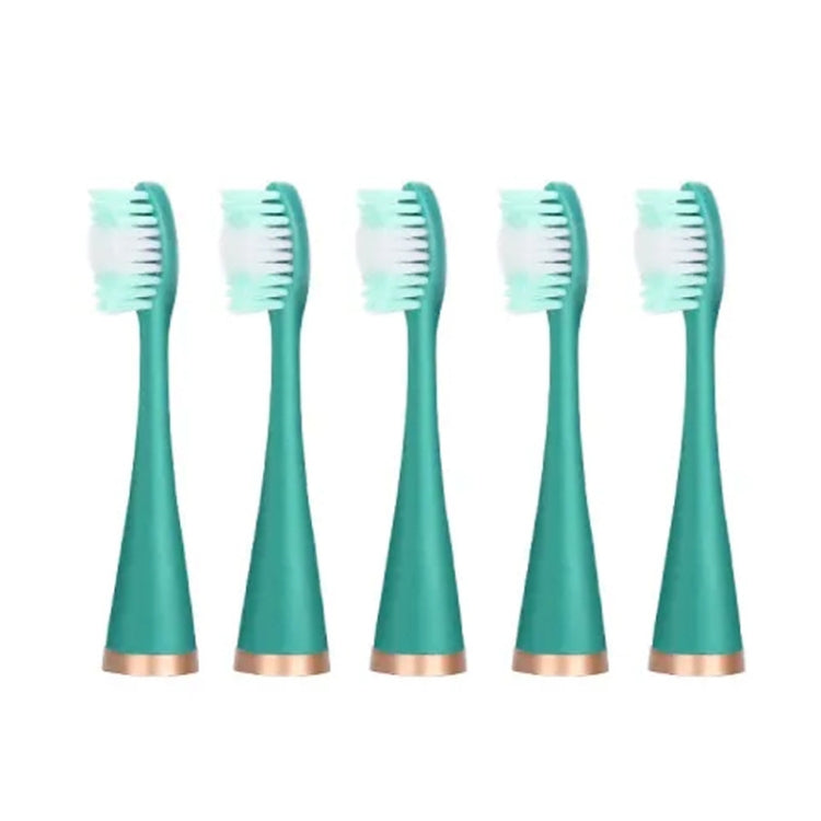 Electric Dental Scaler Accessories Replacement Head, Color: 5pcs Toothbrush Head Green - Replacement Brush Heads by PMC TechLife | Online Shopping South Africa | PMC TechLife