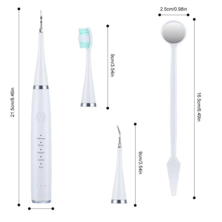 Electric Dental Scaler Accessories Replacement Head, Color: 5pcs Toothbrush Head White - Replacement Brush Heads by PMC TechLife | Online Shopping South Africa | PMC TechLife | Buy Now Pay Later Mobicred