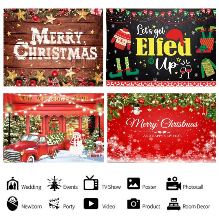150 x 150cm Peach Skin Christmas Photography Background Cloth Party Room Decoration, Style: 14 - Cartoon by PMC TechLife | Online Shopping South Africa | PMC TechLife