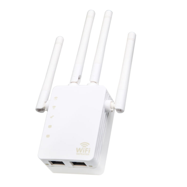 5G/2.4G 1200Mbps WiFi Range Extender WiFi Repeater With 2 Ethernet Ports EU Plug White - Broadband Amplifiers by PMC Jewellery | Online Shopping South Africa | PMC Jewellery | Buy Now Pay Later Mobicred