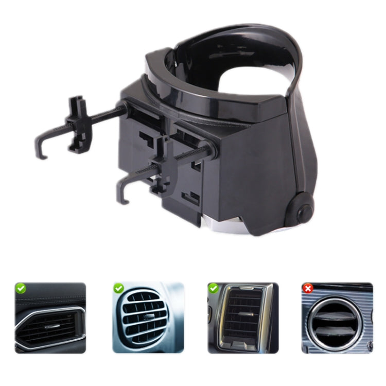 Car Water Cup Holder Multi-function Air Outlet Mobile Phone Holder Ashtray(Carbon Fiber Silver Edge) - Stowing Tidying by PMC TechLife | Online Shopping South Africa | PMC TechLife | Buy Now Pay Later Mobicred