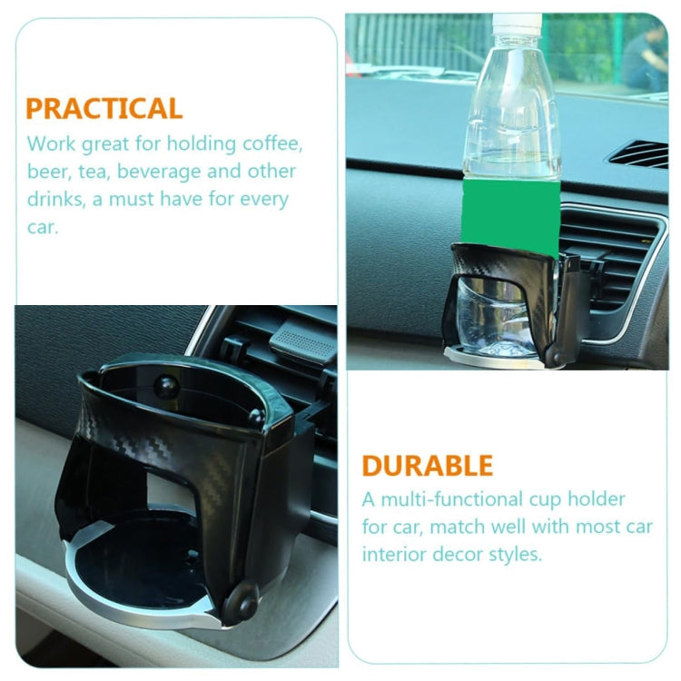 Car Water Cup Holder Multi-function Air Outlet Mobile Phone Holder Ashtray(Carbon Fiber Silver Edge) - Stowing Tidying by PMC TechLife | Online Shopping South Africa | PMC TechLife | Buy Now Pay Later Mobicred