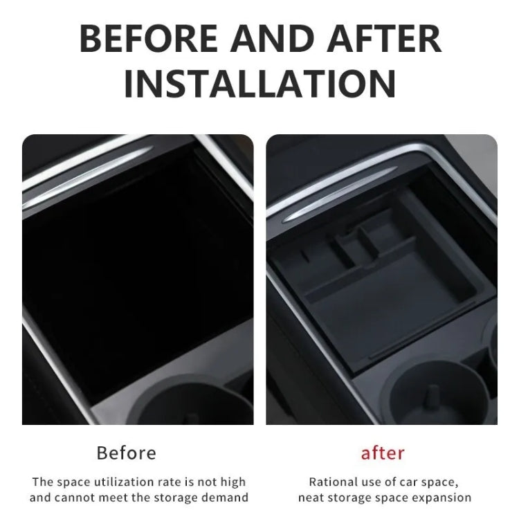 For Tesla Model 3 / Y Center Armrest Storage Box Car Modification Accessories Central Storage Box(Black) - Stowing Tidying by PMC TechLife | Online Shopping South Africa | PMC TechLife | Buy Now Pay Later Mobicred