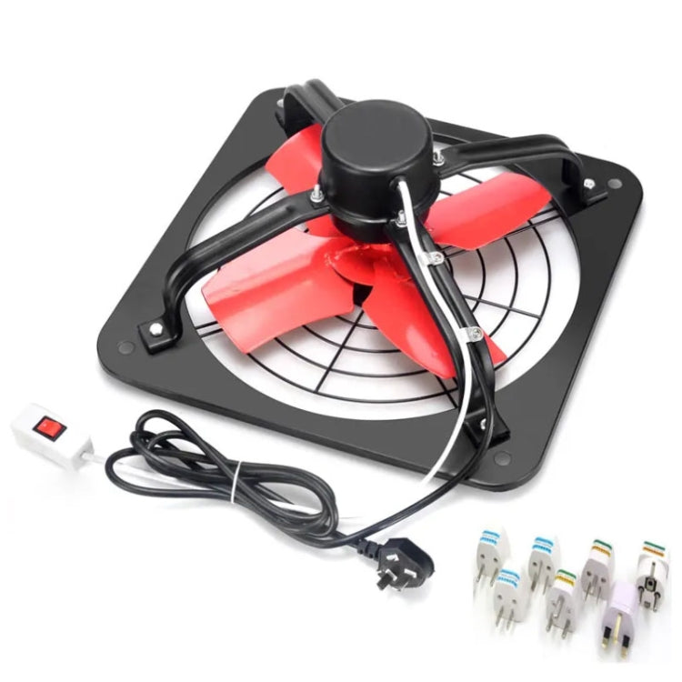 14 -inch Dual Grilles Kitchen Exhaust Fan Wall Window Fan High Power Industrial Extractor Fume Space Extractor Hood,CN Plug - free shipping - PMC TechLife - Order now!