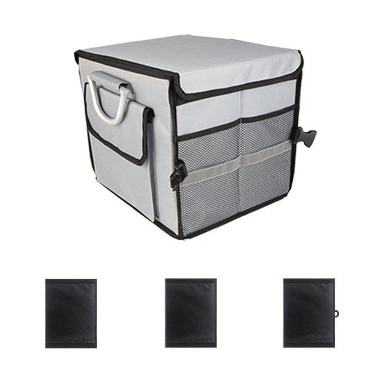 Car Trunk Storage Box Oxford Cloth Folding Organizer With Reflective Strips, Color: Small Gray - Stowing Tidying by PMC TechLife | Online Shopping South Africa | PMC TechLife | Buy Now Pay Later Mobicred